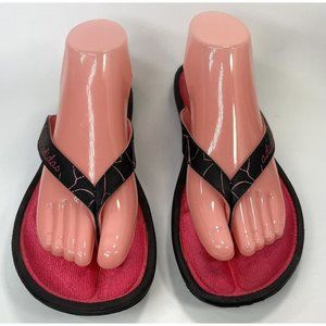 Adidas Mens Fitfoam Black Hot Pink Sandals Comfort Beach  shoes Size 9 EUR 42